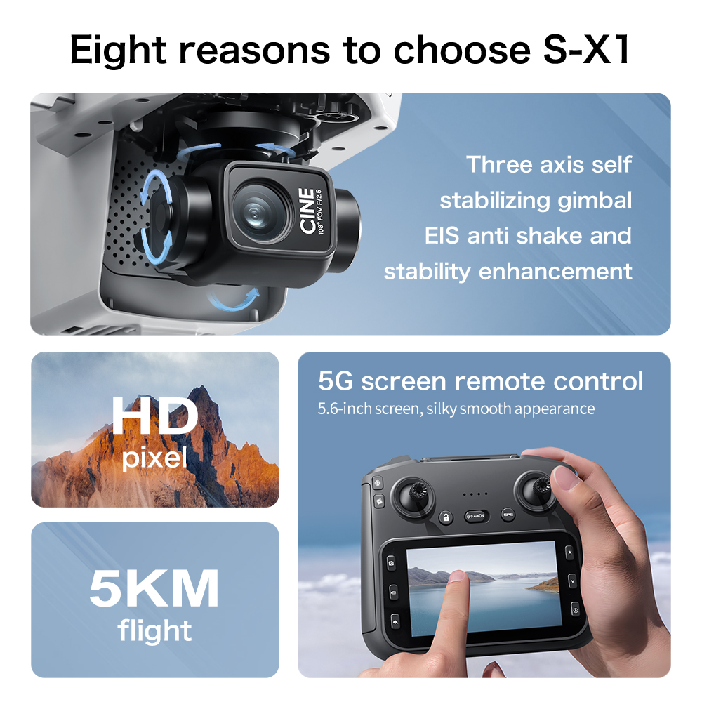โดรน S-X1 MAX GPS พร้อมกิมบอล  - Drone Gps Mount บทวิจารณ์และราคา