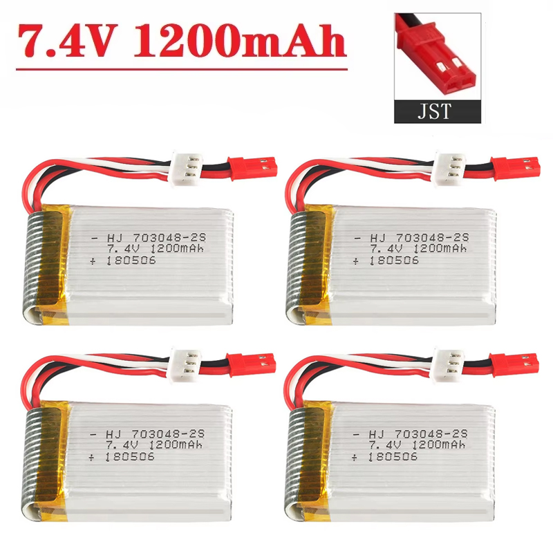 แบตเตอรี่ลิโป 2S 7.4V 1200mAh  - Eachine Drone E010 บทวิจารณ์และราคา